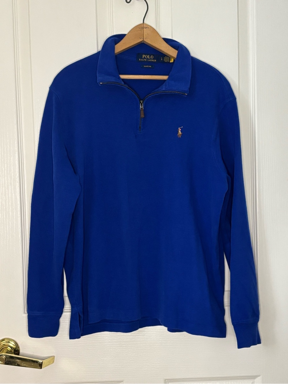 Polo by Ralph Lauren Men’s Bright Blue Half-Zip Pullover